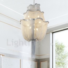 Tassels Kattokruunu Designer Riipus Vaalea Hopea Kulta Väri
