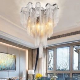 Tupsut kattokruunu Designer kattovalo hopea kullan väri