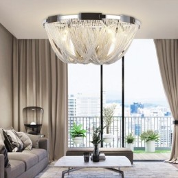 Tupsut kattokruunu Designer kattovalo hopea kullan väri