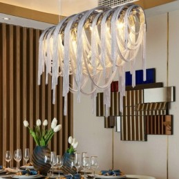 Tassels Kattokruunu Designer Riipus Vaalea Hopea Kulta Väri
