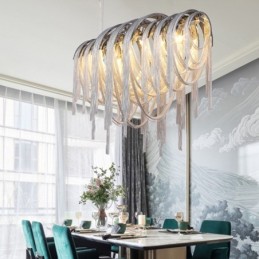 Tassels Kattokruunu Designer Riipus Vaalea Hopea Kulta Väri