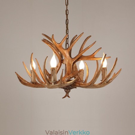 4 Vaalea maalaismainen taiteellinen retro Antler Antler kattokruunu 4 Vaalea maalaismainen taiteellinen retro Antler Antler kattokruunu