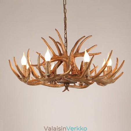 8 Vaalea maalaismainen taiteellinen Retro Antler Antler kattokruunu 8 Vaalea maalaismainen taiteellinen Retro Antler Antler kattokruunu