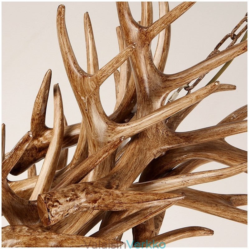 8 Vaalea maalaismainen taiteellinen Retro Antler Antler kattokruunu