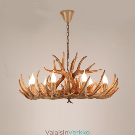 9 Kevyt kaksikerroksinen maalaismainen taiteellinen Retro Antler Antler kattokruunu 9 Kevyt kaksikerroksinen maalaismainen taiteellinen Retro Antler Antler kattokruunu