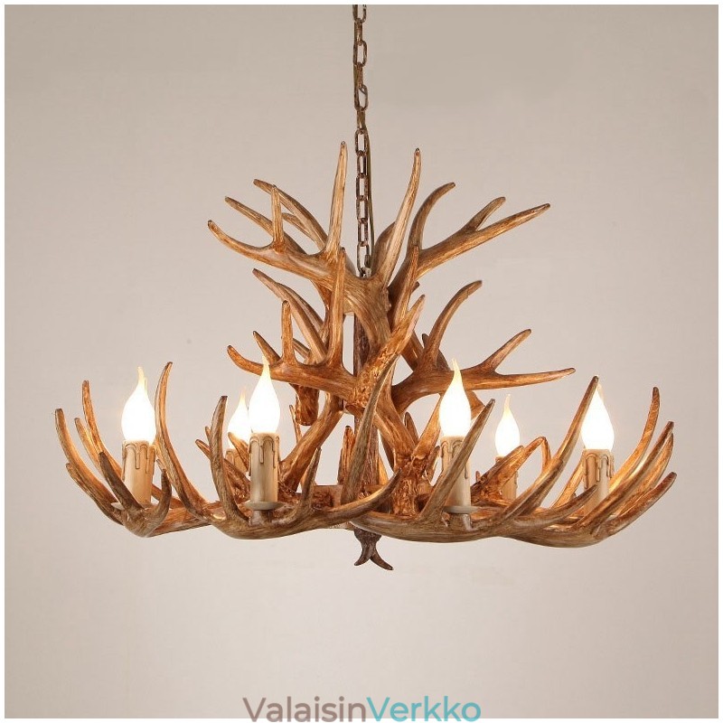 9 kevyt kolmikerroksinen maalaismainen taiteellinen Retro Antler Antler kattokruunu