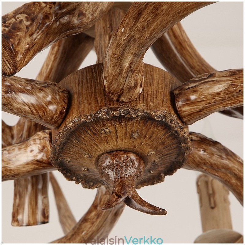9 kevyt kolmikerroksinen maalaismainen taiteellinen Retro Antler Antler kattokruunu