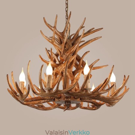 9 kevyt 4-kerroksinen maalaismainen taiteellinen Retro Antler Antler kattokruunu 9 kevyt 4-kerroksinen maalaismainen taiteellinen Retro Antler Antler kattokruunu