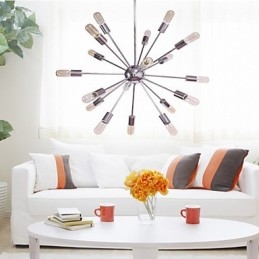 Kattokruunu Modern Globe Living Riipus Ruokailu Ostoskauppa Night Metal Chrome