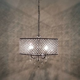 Perinteinen klassinen kristallimaalaus metallikattokruunu