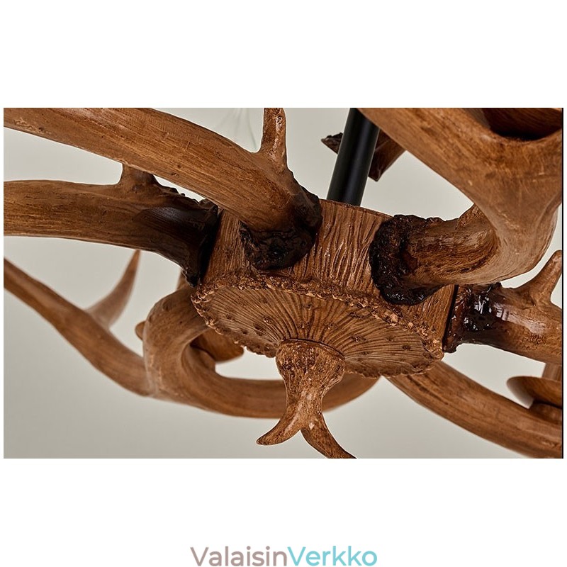6 Vaalea maalaismainen taiteellinen Retro Antler Antler kattokruunu