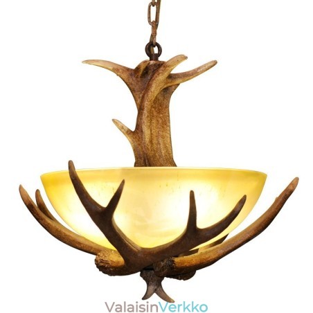 Yksi kevyt maalaismainen taiteellinen Retro Antler antiikkiriippuvalaisin lasivarjostimella Yksi kevyt maalaismainen taiteellinen Retro Antler antiikkiriippuvalaisin lasivarjostimella