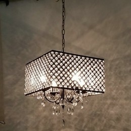 Perinteinen klassinen kristallimaalaus metallikattokruunu