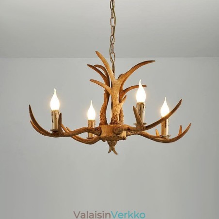 4 Vaalea maalaismainen taiteellinen retro Antler Antler kattokruunu 4 Vaalea maalaismainen taiteellinen retro Antler Antler kattokruunu