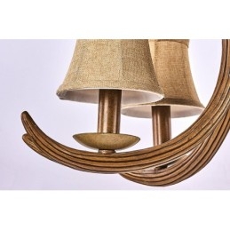 5 Vaaleaa maalaismainen taiteellinen Retro Antler Antler kattokruunu varjostimilla