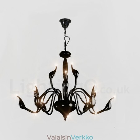 15 Vaaleanmusta Moderni nykyaikainen galvanoitu metallikattokruunu