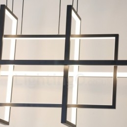 Himmennettävä riippuvalaisin, moderni muotoilu, neljä suorakulmiota