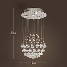 Kattokruunu Luxury Modern Crystal 4 valot