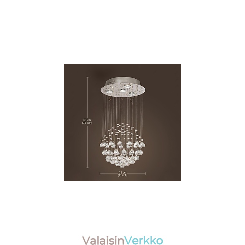 Kattokruunu Luxury Modern Crystal 4 valot