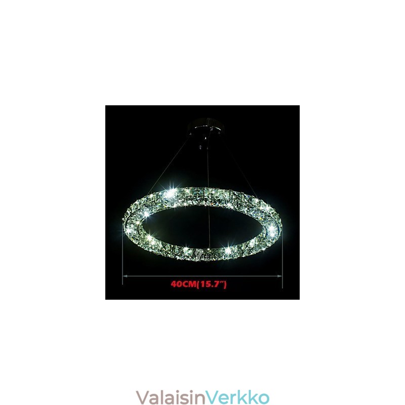 Kristalliriippuvalaisin Moderni yksittäinen D40CM kolmepuolinen K9 kristalli sisäkattovalaisimet