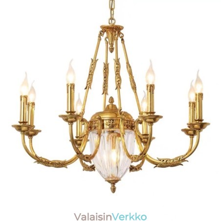 Luksus ranskalainen All Copper Crystal Kattokruunu Lamppu Ruokailuvalaisin Kattokruunu Luksus ranskalainen All Copper Crystal Kattokruunu Lamppu Ruokailuvalaisin Kattokruunu