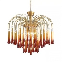 Water Drop Glass Chandelier valaisin