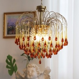Water Drop Glass Chandelier valaisin