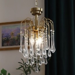 Water Drop Glass Chandelier valaisin