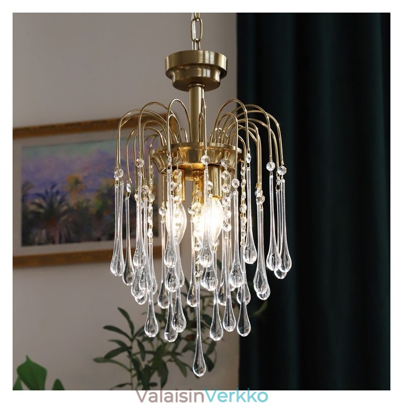 Water Drop Glass Chandelier valaisin