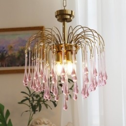 Water Drop Glass Chandelier valaisin