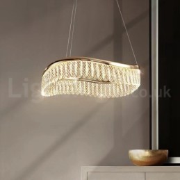 Neliömäinen kristalliriippuvalaisin 1 2 rengasta K9 Crystal sisäkattovalaisin