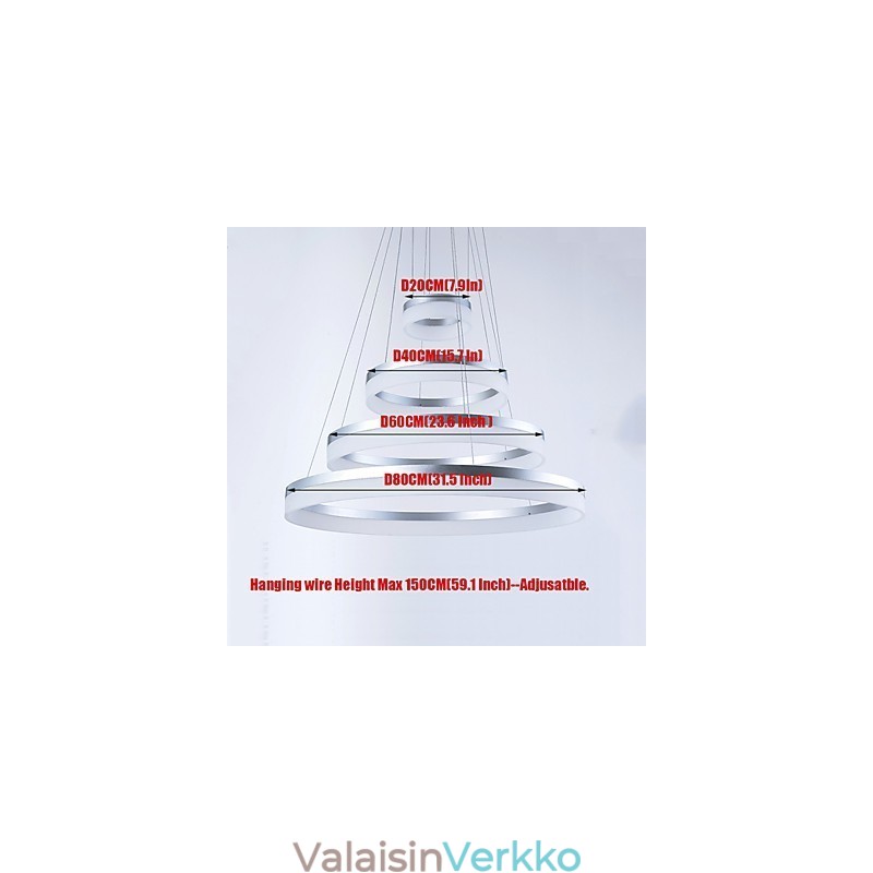 Akryylikattokruunurengas riippuvalaisimet