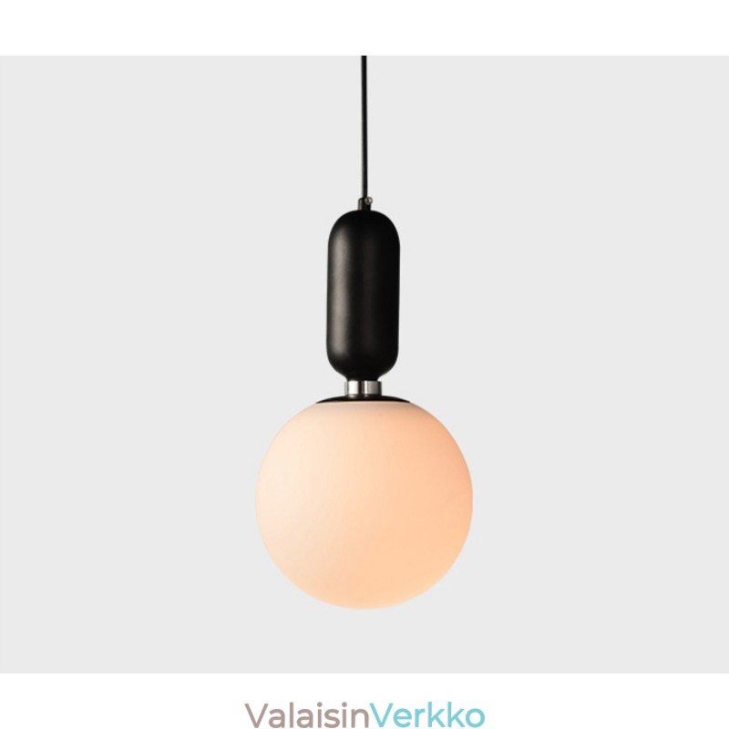 Moderni nykyaikainen riippuvalaisin lasivarjostimella