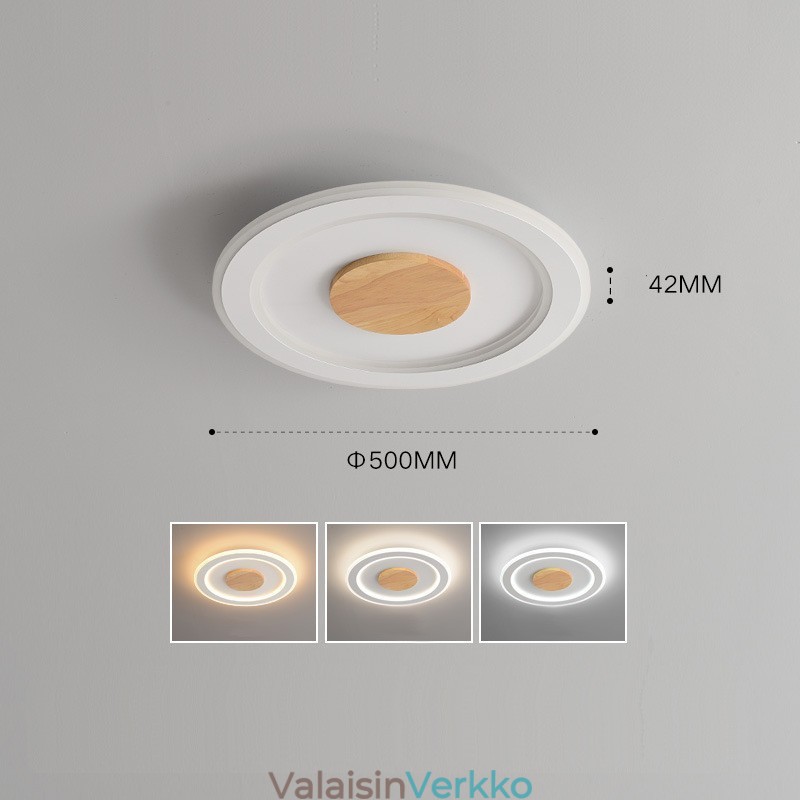 Pyöreäpuinen moderni uppoasennettava kattovalaisin sisävalaisin