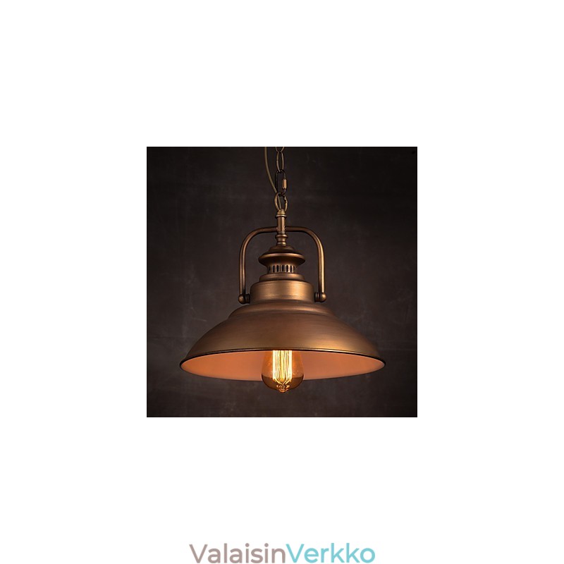 Retro-riippuvalaisin metallisella sateenvarjovarjolla vanhan tehtaan tyyliin