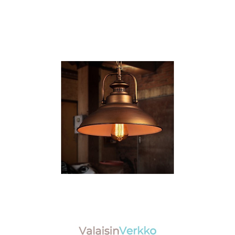 Retro-riippuvalaisin metallisella sateenvarjovarjolla vanhan tehtaan tyyliin