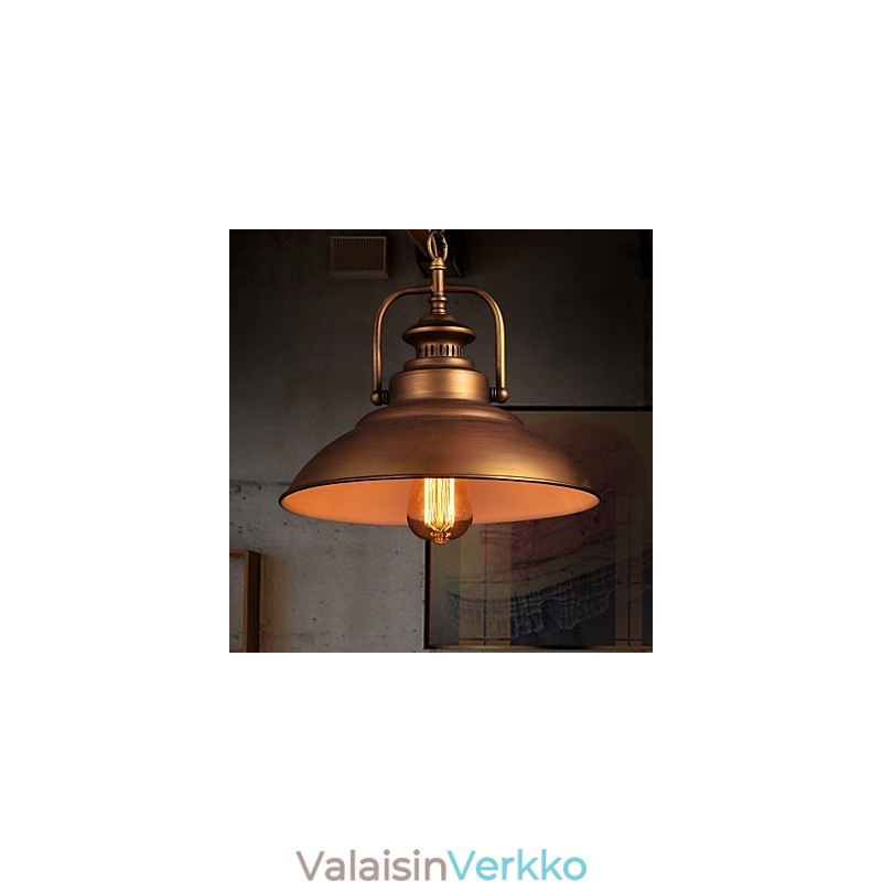 Retro-riippuvalaisin metallisella sateenvarjovarjolla vanhan tehtaan tyyliin