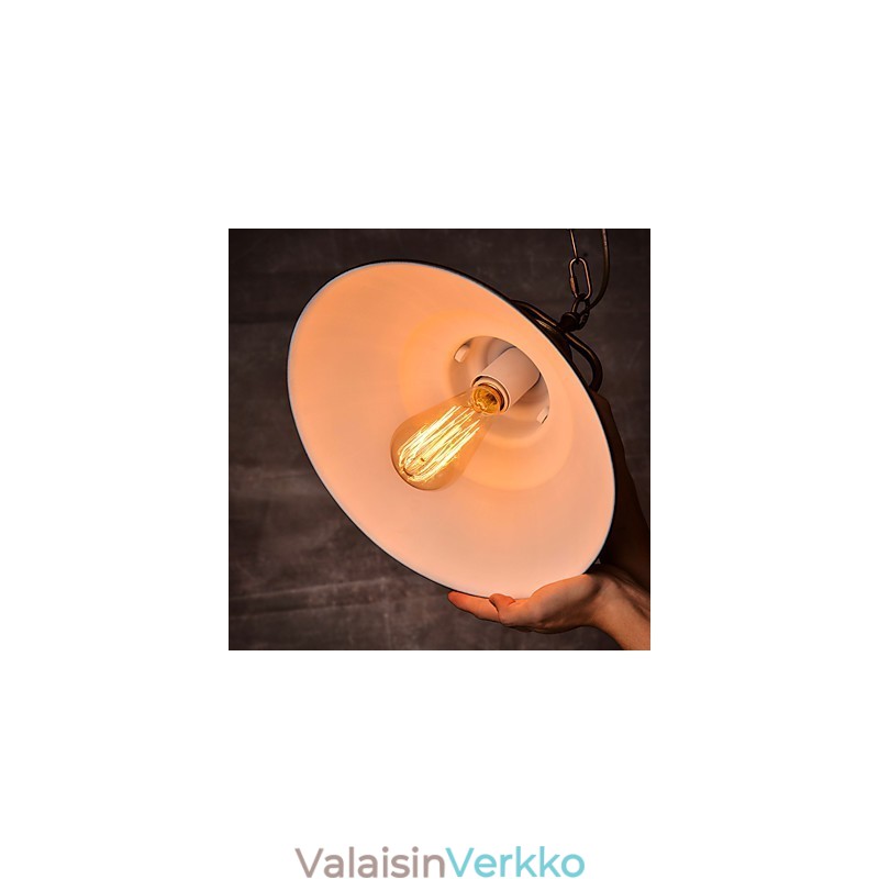 Retro-riippuvalaisin metallisella sateenvarjovarjolla vanhan tehtaan tyyliin