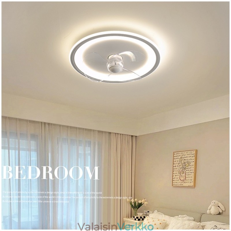 Nordic Round Ultraohut Hiljainen Näkymätön Himmennettävä Uppoasennettu tuuletinvalo Täysspektri silmäsuoja