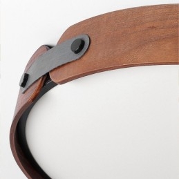 Nordic Round Simple Black Walnut Wood uppoasennettava kattovalaisin