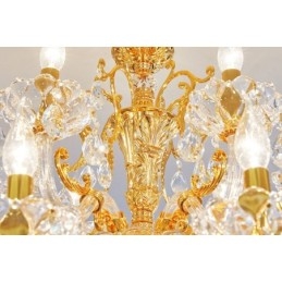 6 Light 8 Light Luxury Gold Color Crystal kynttilän kattokruunu