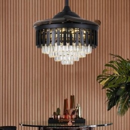 Sisäänvedettävä kattotuuletin Kevyt kristallikattotuuletin