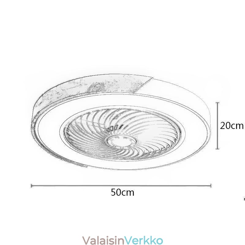 Älykäs kattotuuletin valoilla Kaukosäätimellä varustettu sisustustuuletinlamppu