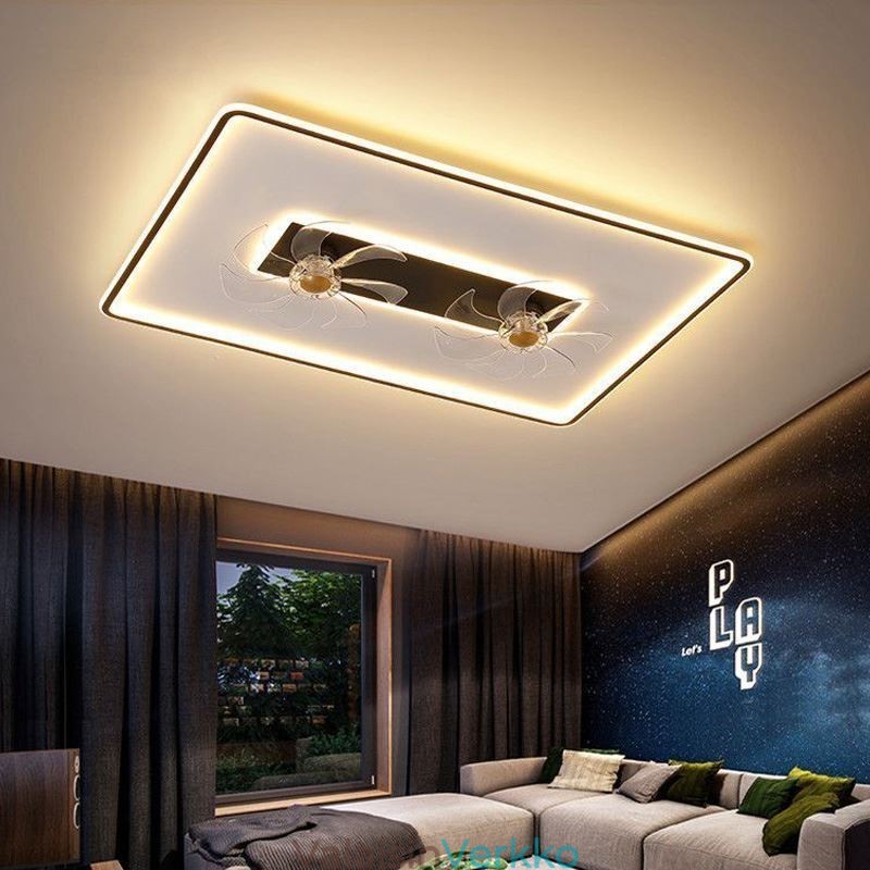 Kattotuuletin Lights Decor Tuulettimella Akryylilamppu