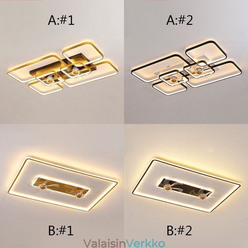 Kattotuuletin Lights Decor Tuulettimella Akryylilamppu