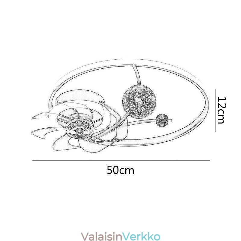 Kattotuuletin Lights Decor Tuuletuslamppu Akryyli