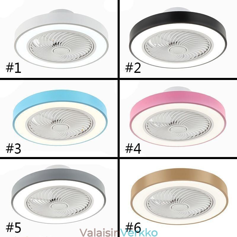 Modernit kattotuulettimen valot kaukosäätimellä akryyli pyöreä kattolamppu