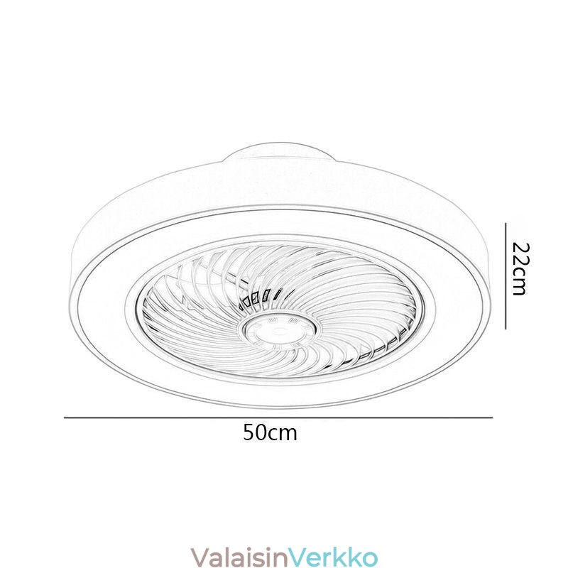 Modernit kattotuulettimen valot kaukosäätimellä akryyli pyöreä kattolamppu