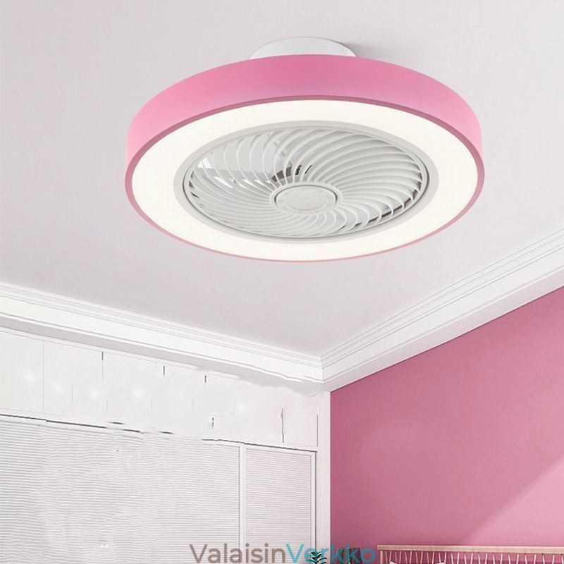 Modernit kattotuulettimen valot kaukosäätimellä akryyli pyöreä kattolamppu