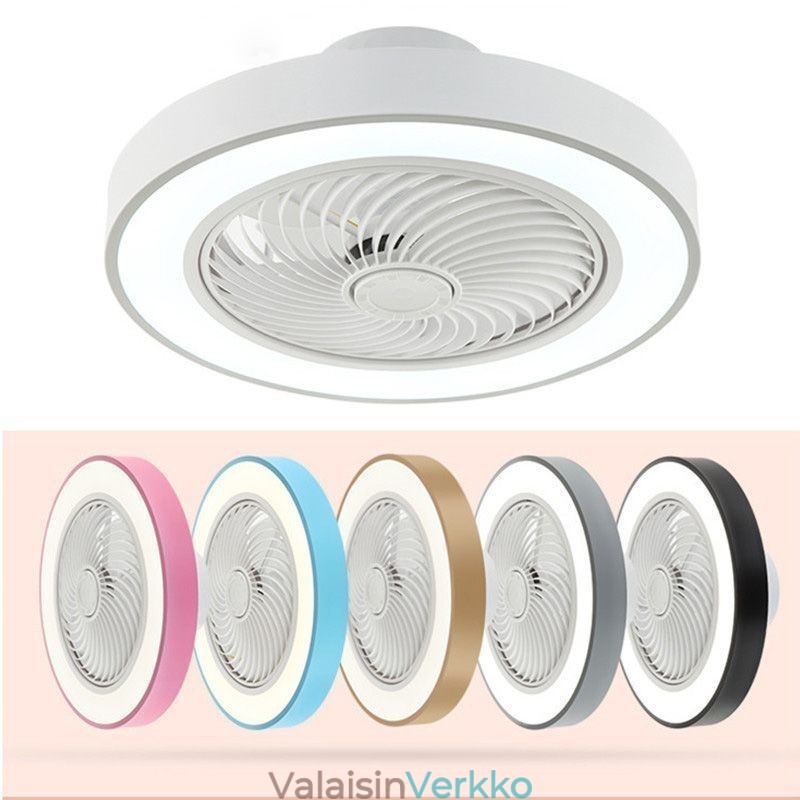 Modernit kattotuulettimen valot kaukosäätimellä akryyli pyöreä kattolamppu